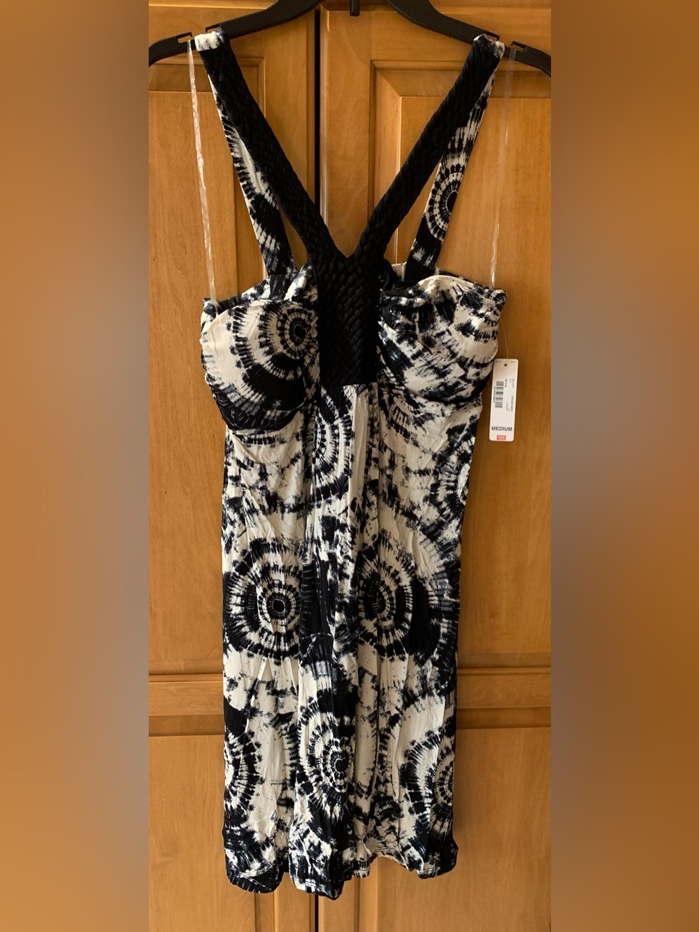 NWT Ana Black and White Tie-Dye Summer Dress Medium
